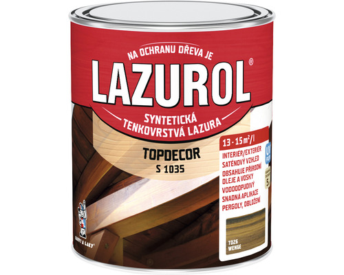 Lazura na dřevo Lazurol Topdecor S1035 T26 wenge 0,75 l Lazura na dřevo v plechovce