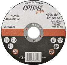 Řezný kotouč Optima na hliník, 125x2x22,23 milimetrů