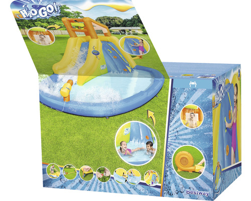 Balení nafukovací vodní skluzavky s bazénem od společnosti Bestway