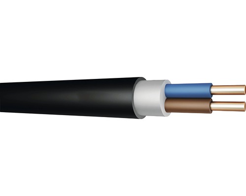 Kabel CYKY-O 2x1,5 mm² černý 25 m
