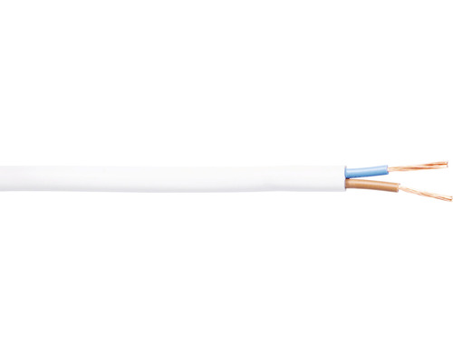 Silový kabel H05VV-F (CYSY) 2x1,5 bílý 10m
