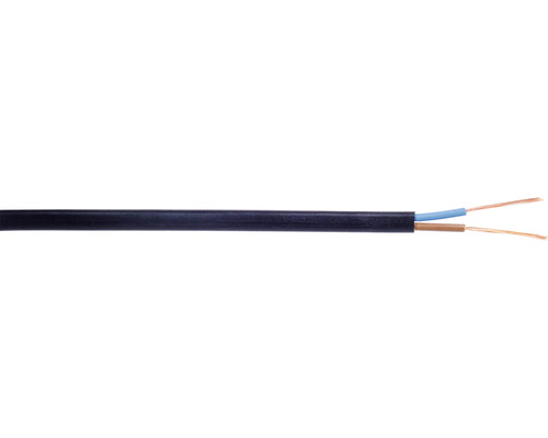 Kabel H03VVH2-F (CYLY) 2x0,5 černý 10m