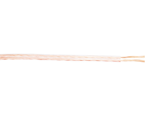 Reproduktorový kabel V03VH-H (CYH) 2x1 průhledný 20m Makrofotografie dřevěné kulaté tyče