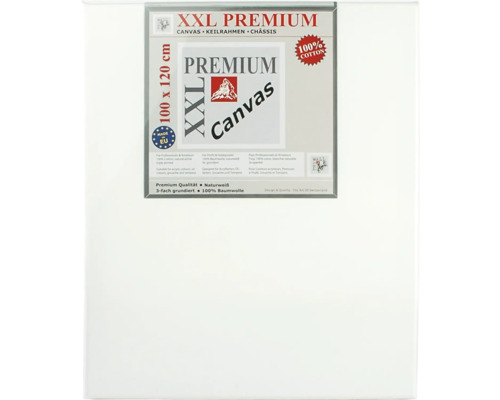 XXL Premium plátno klínový rám podvozek, 100 x 120 cm, třikrát natřené, ze 100 procent bavlny