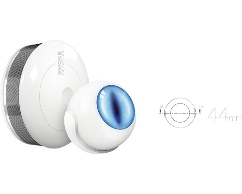 Hlásič kouře a rozměrový náčrt