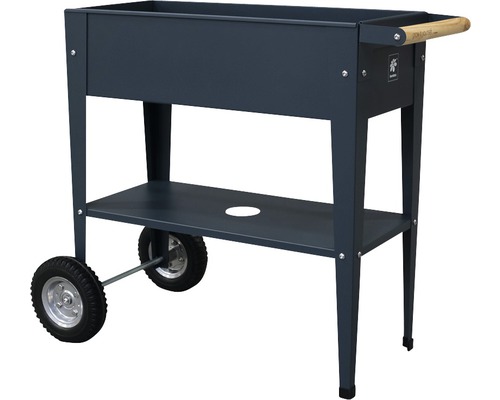 Mobilní vyvýšený záhon s kolečky a úložným prostorem