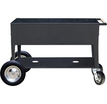 Vozík na květináče s kolečky a odkládací plochou