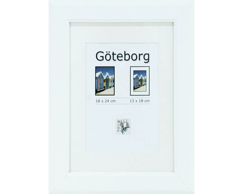 Fotorámeček Göteborg, dřevěný, bílý 18x24 cm