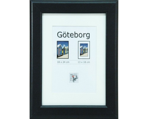 Fotorámeček Göteborg, dřevěný, černý 18x24 cm