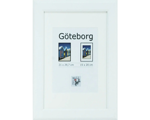 Fotorámeček Göteborg, dřevěný, bílý DIN A4