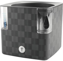 Čtvercový květináč se zavlažovacím systémem a ukazatelem hladiny vody