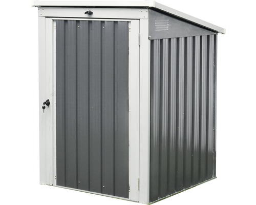 Kovový zahradní domek se zamykatelnými dveřmi pro uskladnění zahradního nářadí