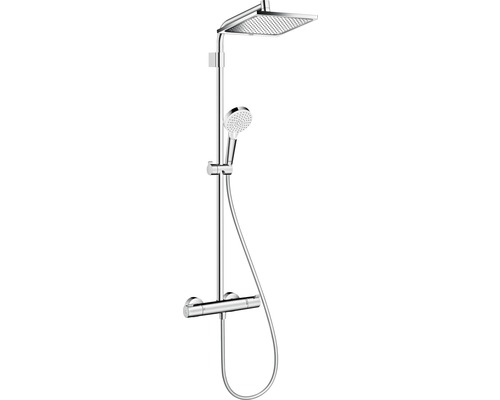 Sprchový systém s termostatickou baterií Hansgrohe Crometta E Showerpipe 240 Varia chrom 26785000