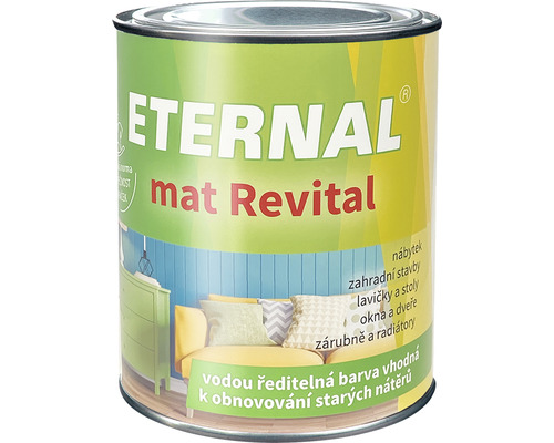 Barva univerzální ETERNAL Mat Revital k obnovování starých nátěrů 0,7 kg 213 černý, ekologicky šetrné