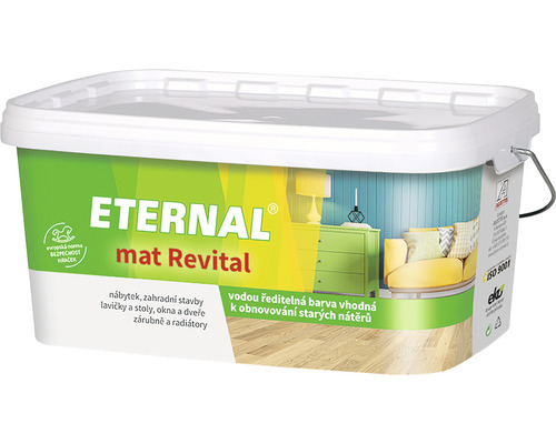 Barva univerzální ETERNAL Mat Revital k obnovování starých nátěrů 2,8 kg 201 bílý, ekologicky šetrné