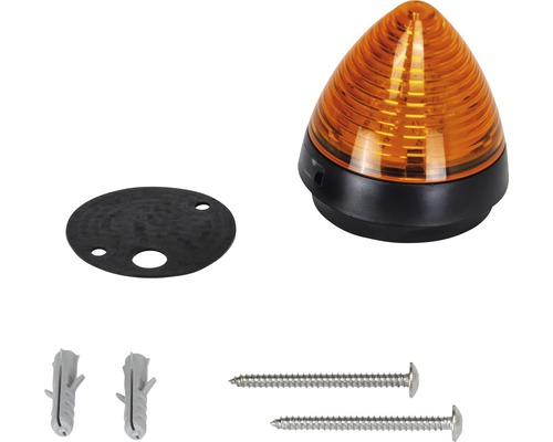 Žluté výstražné světlo s montážním příslušenstvím