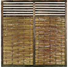 Ochranný prvek proti pohledu z proutí s dřevěným rámem