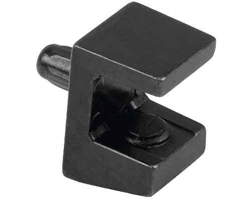 Podpěrka skleněných polic 4-8mm, Ø 5mm, černá, 8 ks v balení