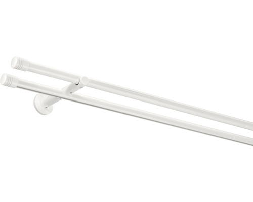 Dvojitá záclonová tyč pro dekoraci oken