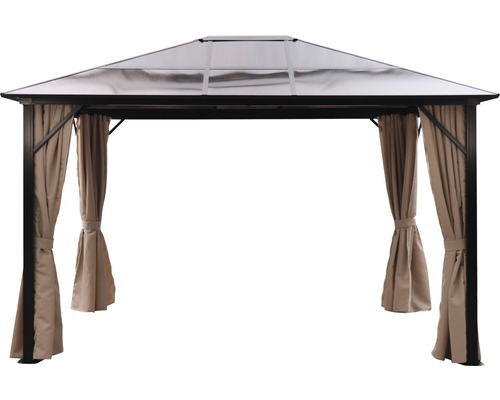 Pavilon se střechou a závěsy