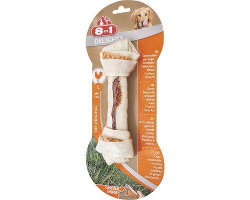 8in1 Delights žvýkací kost velikost L s kuřecím masem