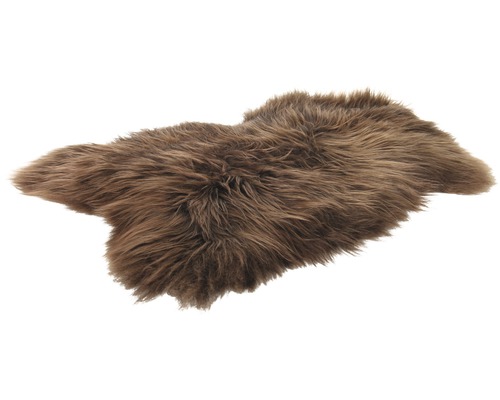 Hnědý koberec z ovčí kůže