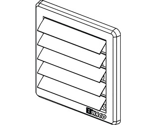 Větrací mřížka s lamelami pro venkovní použití