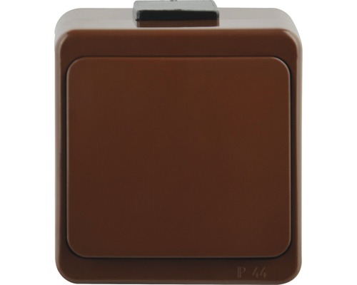 Hnědý povrchový spínač s krytím IP44