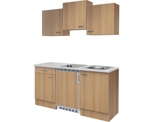 Kuchyňská linka s dřezem, varnou deskou a horními skříňkami