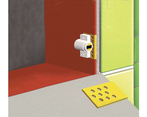 Zobrazení revizních dvířek s otočným západkovým uzávěrem v koupelně.