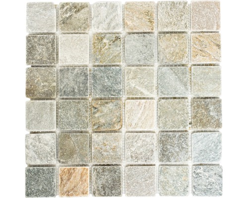 Kamenná mozaika XQM 001M 30,5x32,5 cm béžová/šedá Mozaiková dlaždice z přírodního kamene