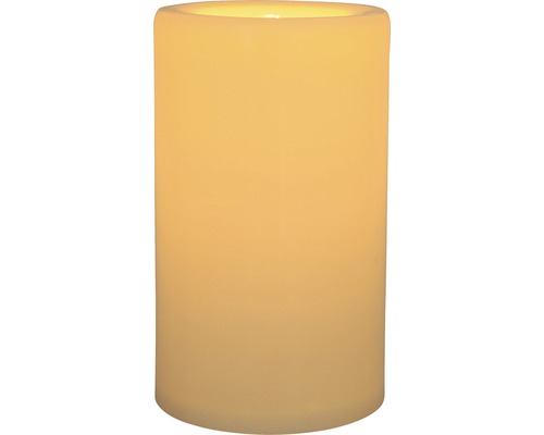 LED svíčka Lafiora Ø 15 x 28 cm s 6h časovačem, teplé bílé světlo, krémová