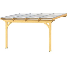 Dřevěný carport s průhlednou střechou