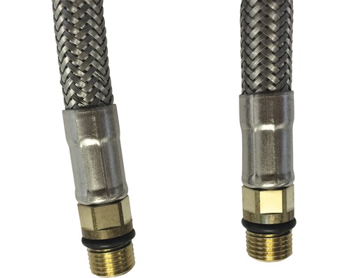 Ohebná pancéřová hadice s kovovým opletením a závitovým připojením