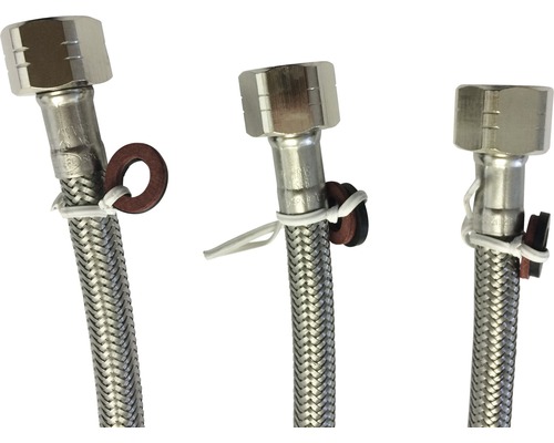 Tři pancéřové hadice s těsněními