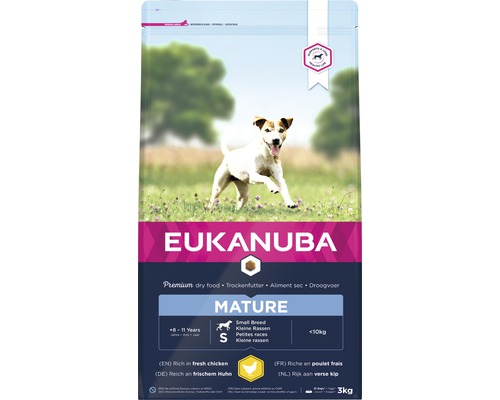 Granule pro starší psy malých plemen Eukanuba Mature Small Chicken kuřecí 3 kg