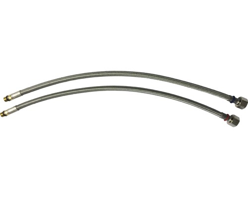 Dvě pancéřové hadice z nerezové oceli různé délky