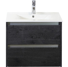 Koupelnový nábytkový set Sanox Dante barva čela black oak ŠxVxH 61 x 52 x 46 cm s keramickým umyvadlem