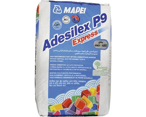 Lepidlo na obklady a dlažbu MAPEI Adesilex P9 Express C2TE mrazuvzdorné 25 kg šedé-0