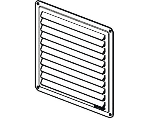 Čtvercová větrací mřížka s lamelami