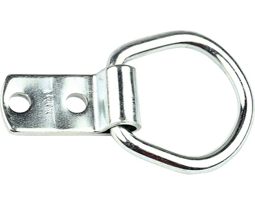 D-kroužek s montážní deskou a dvěma otvory pro zavěšení