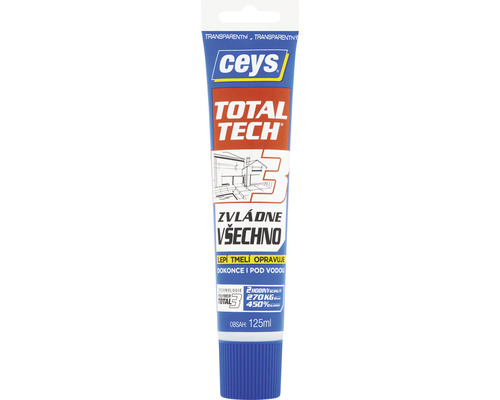 Lepidlo a tmel Ceys Total Tech express transparentní 125 ml Ceys Total Tech lepidlo v tubě o objemu 125 ml