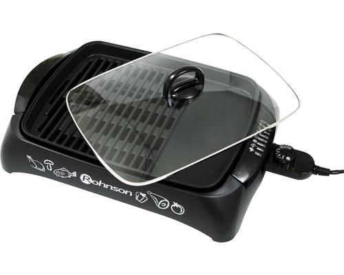 Elektrický stolní gril se skleněným víkem pro vnitřní použití