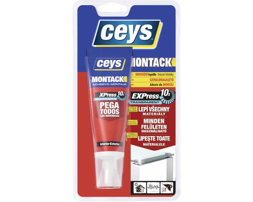 Lepidlo montážní Ceys Montack transparentní 80 g Ceys Montack montážní lepidlo Express 10 sekund
