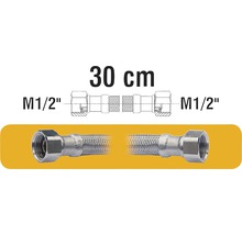 Flexibilní pancéřová hadice, délka 30 cm, připojení M 1/2 palce