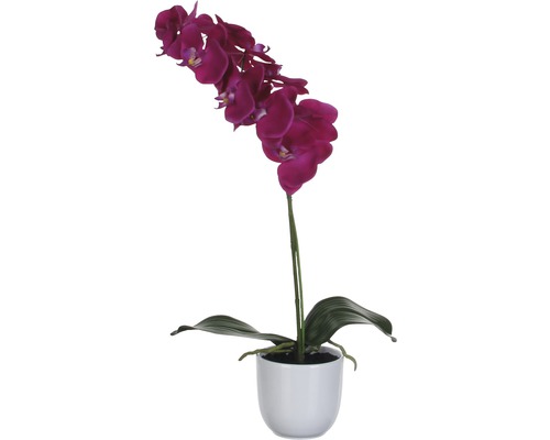 Umělá květina phalaenopsis 60 cm fialová