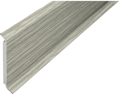 Soklová lišta s jádrem 60mm dub šedý 2,5m-0