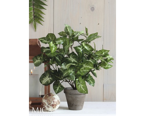 Umělá zelená rostlina v květináči k dekoraci