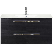 Koupelnový nábytkový set Sanox Seville barva čela black oak ŠxVxH 101 x 52 x 46 cm s keramickým umyvadlem