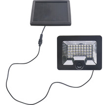 LED solární nástěnný reflektor IP44 2000mAh černý se senzorem pohybu-thumb-0